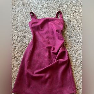 Maroon snake print dress